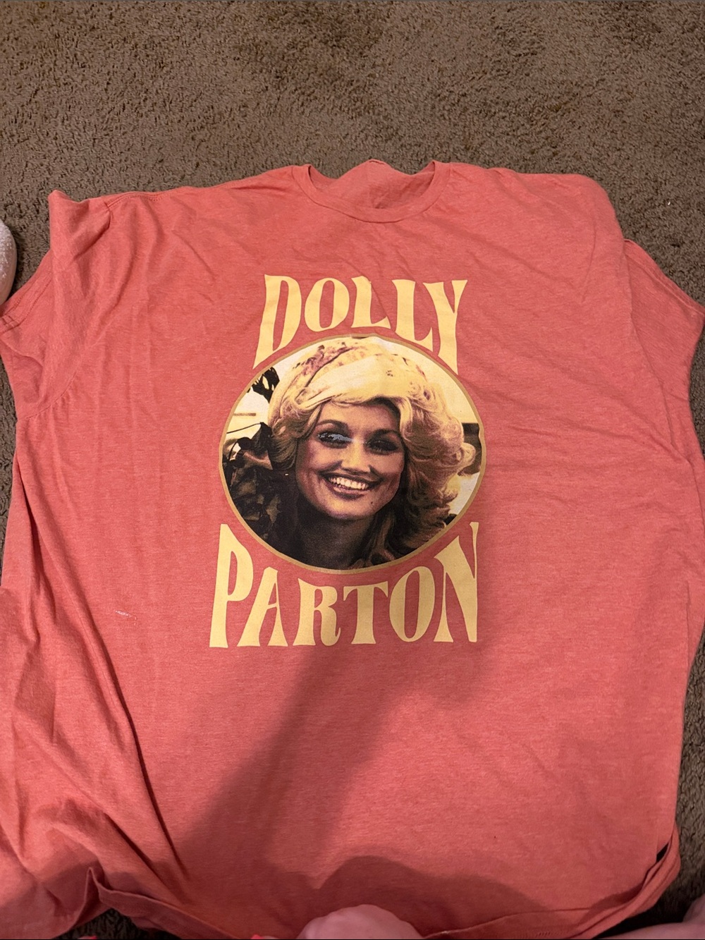 Dolly Parton Coral Graphic Short Sleeve Tee